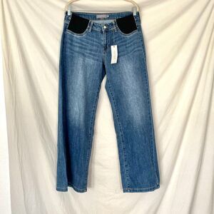 NWT Just USA Carla Maternity Side Panel Wide Leg Denim jeans Size 14 / 32